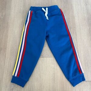 Hanna Andersson Kids Boys Girls Unisex Blue Joggers Multicolor Stripes Cotton